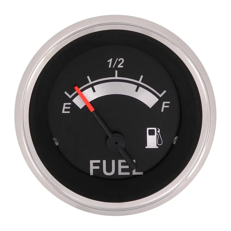 67021P – SIERRAMARINE Gauge Fuel Level, Universal 2 Inch Short Electrical Sweep Analog Empty-Half-Full Black Face/ Po...